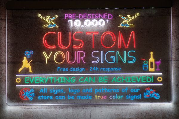 

true color sign - customized 3d engraving led light design wholesale retail