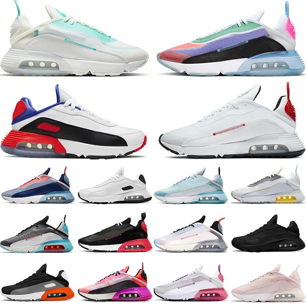 

2021 2090 mens womens running shoes aurora green triple black all white magma orange grape barely rose trainers sneakers