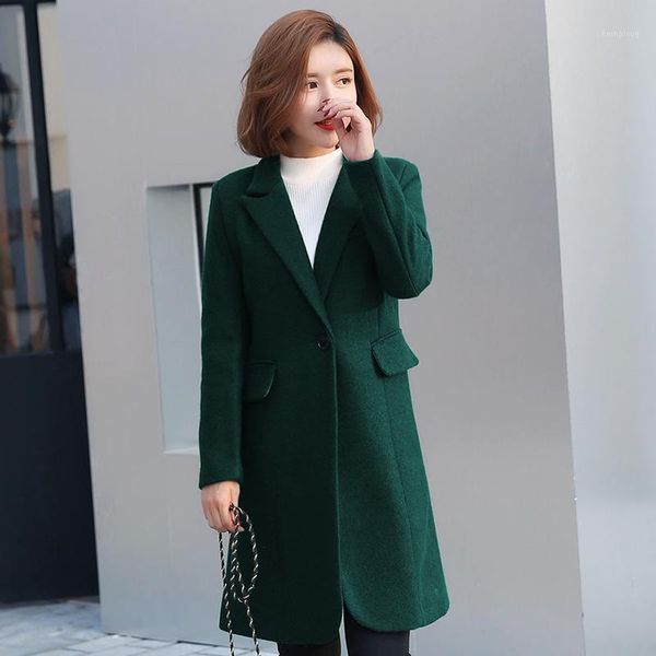 

extra large size women woolen overcoat fashion fat mm 100kg autumn coats lady winter wear long style wool coat1, Black