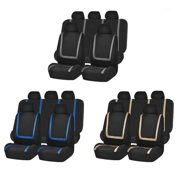 

car seat covers, front and rear bench back seat cover set, detachable headrests,for cars trucks and suvs1