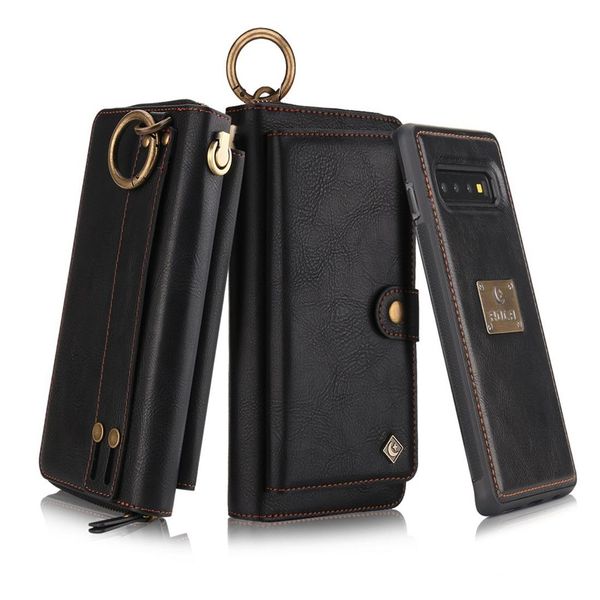 

for galaxy s10 pola multi-function fashion zipper magnetic horizontal flip leather case with card slots wallet p frame lanyard
