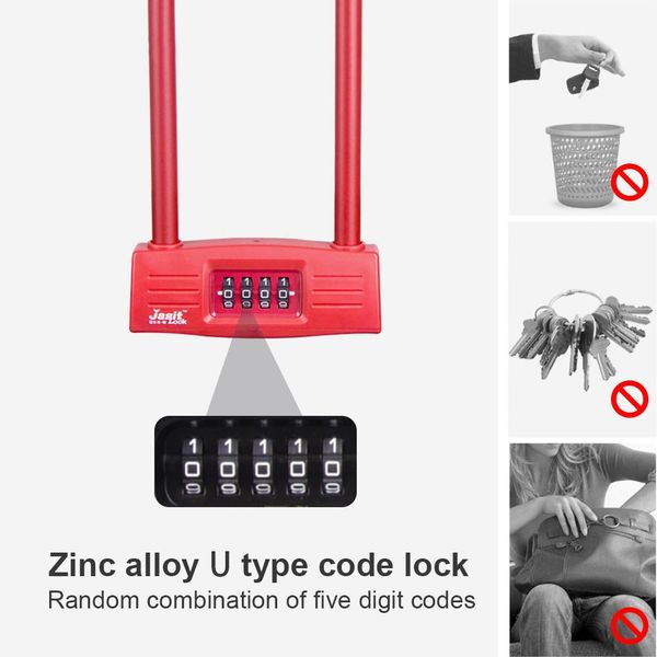 

bicycles u lock heavy duty bike combination lock combo gate lock for bike scooter motorcycles q wmtxlk