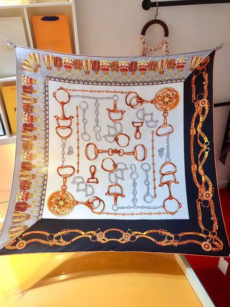 

2020 dress scarves,90cm 100% silk scarves square silk scarf women,lady's leisure silk scarf shawls, Blue;gray