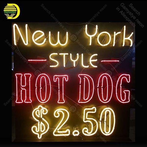 

неоновые легкие знаки для new york style hot dog неоновые лампы подписывают светильники стеклянные стеклянные ручной работы бар дисплей неон
