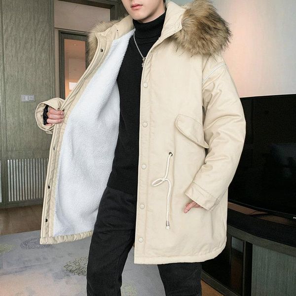 

2020 new arrival trench coat winter men coat warm jacket ,men's casual jackets thicken overcoat size -3xl jk096, Tan;black