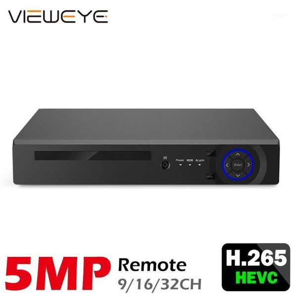 

kits vieweye 9ch 16ch 32ch 5mp cctv h.264/h.265 nvr dvr network video recorder onvif for ip camera 1 sata xmeye p2p support face cam1, Black;white