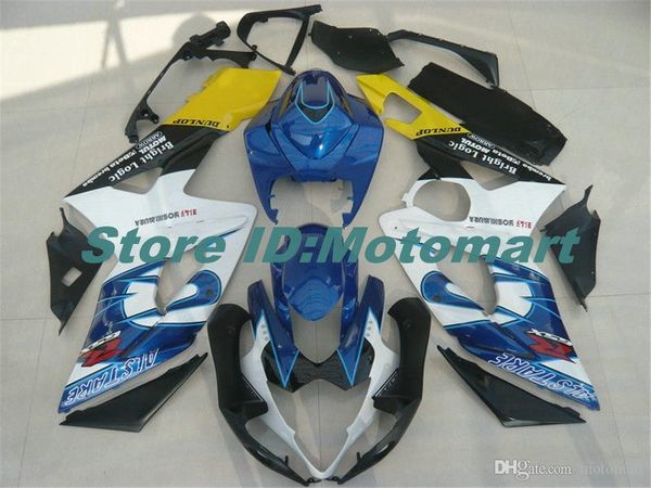 Kit de Feira de Molde de Injeção para Suzuki GSXR1000 2005 2006 GSX R1000 GSXR 1000 K5 05 06 Conjunto de Caracteres Conjunto + Presentes Azul Amarelo SG1040
