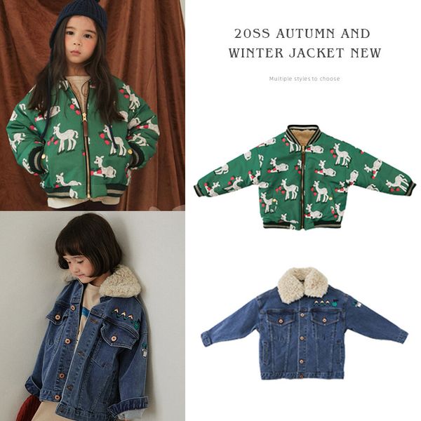 

kids jacket limt new atumn winter boys girls letter denim coat baby child outwear clothes fashion sport coats 201118, Blue;gray