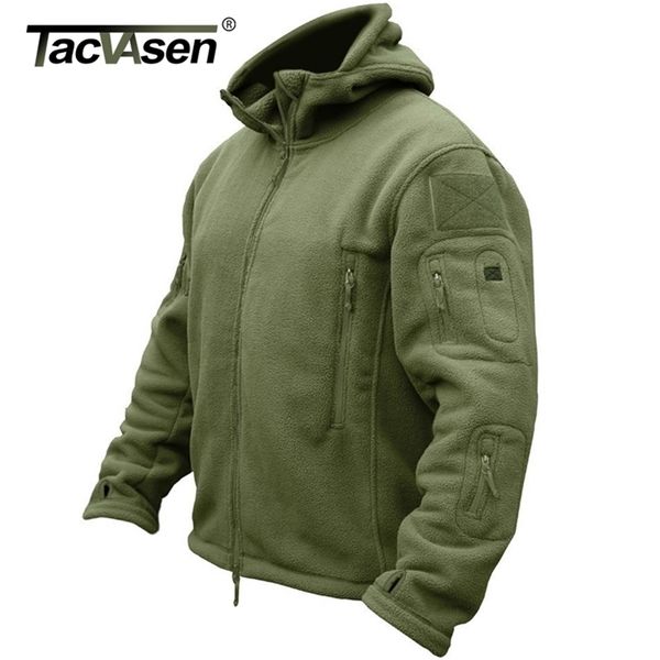 

tacvasen winter airsoft military jacket men fleece tactical jacket thermal hooded jacket coat autumn outerwear mens clothing 3xl 201124, Black;brown