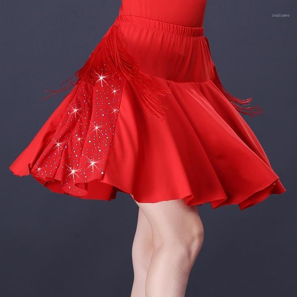 

women square dance latin dance skirt female new skirt summer ballroom/tango/cha cha samba competition constume1, Black;red