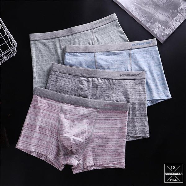 

4pcs/set panties mens underwear organic cotton boxers men soft shorts boxers ventilate plus size1, Black;white
