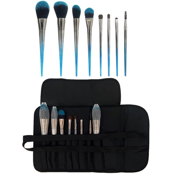 

luxury make up brush cleaner goat hair sets organizer make up brushes private label gradient 8 pcs set