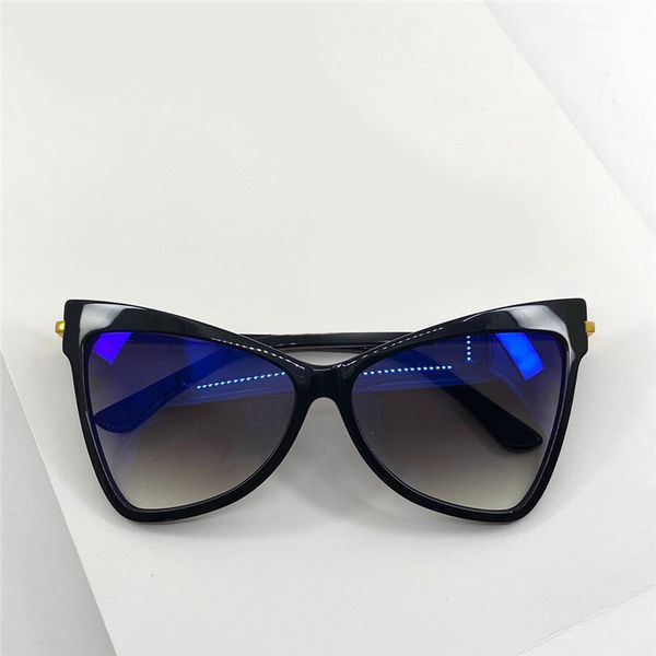 

0767 new fashion sunglasses with uv protection for women vintage cat eye plank full frame popular come with case classic glasses, White;black