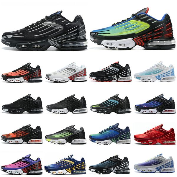 

fashion mens tn 3 turned running shoes hyper violet tn plus 3 iii triple black silver tiger womens trainers sneakers chaussures 36-45
