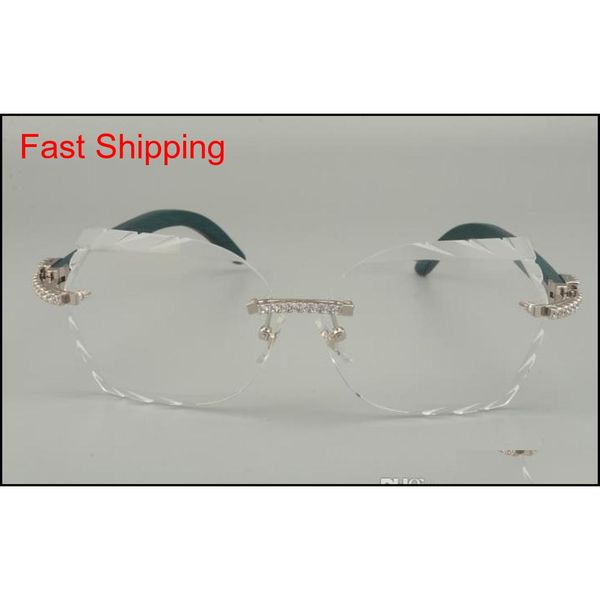 

2019 new fashion high-end carved glasses frame 8300817 diamond series blue / color / hand-carved wooden glasses fr qylxgs bde_luck