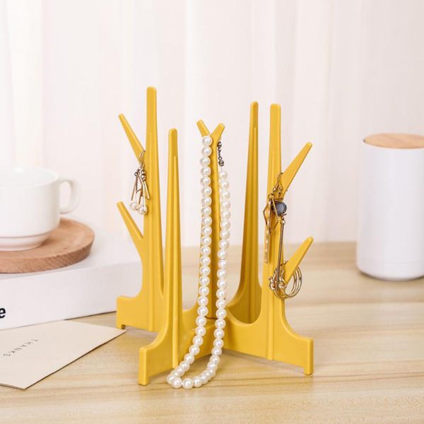 

tree branch jewelry shelf holder necklace multi-functional household jewelry rack display stand storage organizer, Pink;blue