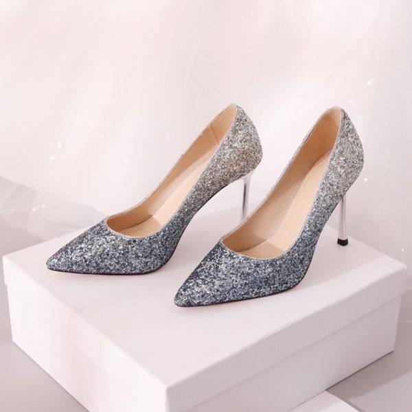 

lovirs women's bling glitter leather pointed toe high heel stiletto pumps shoes dress party ladies wedding pumps 10cm heel 34-431, Black
