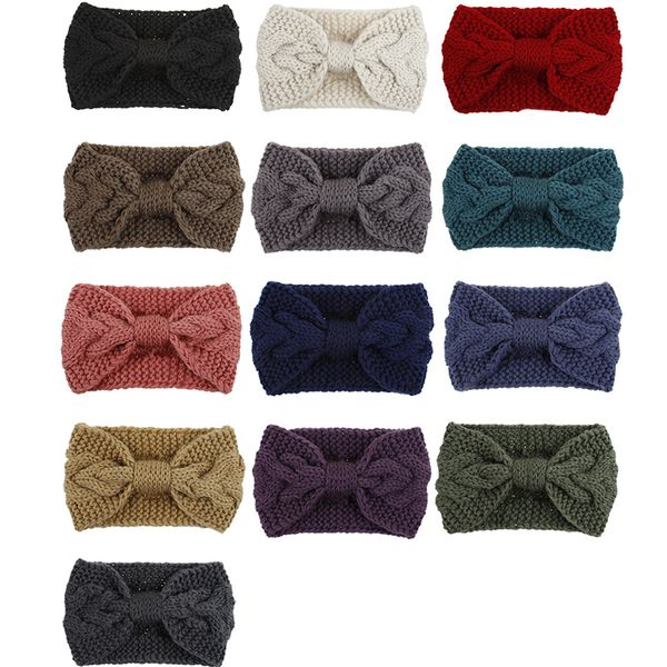 

dhl shipping crochet turban headband for women lady winter warm headwrap twisted hair accessories elastic knot hair band kimter-b309f