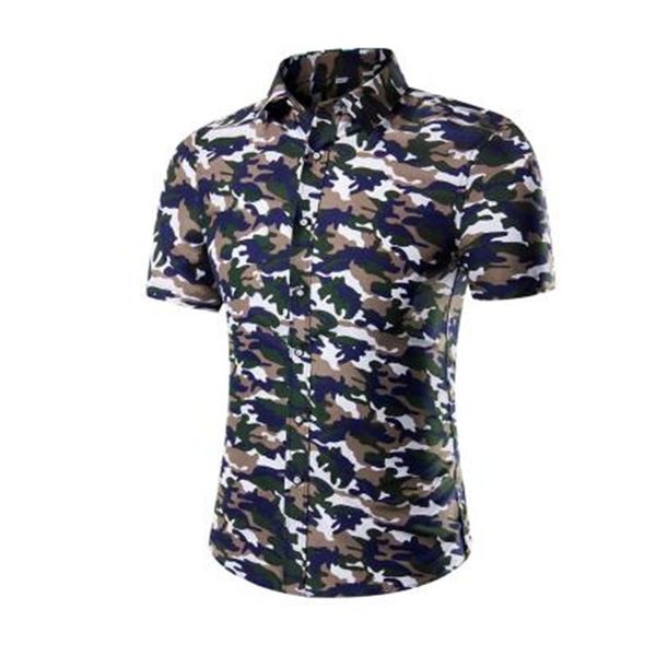 

2021 fashion mens casual floral short sleeve hawaiian shirt summer camouflage shirt for men asian size -4xl 12 color, White;black