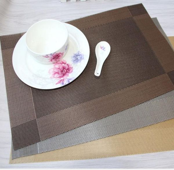 2022 Moda Impressão PVC Placemat Coasters Pads Jantar Tapete Tapete de Taletes de Isolamento Calor Mesa de Jantar Placemats Esteira Slip-Resistant