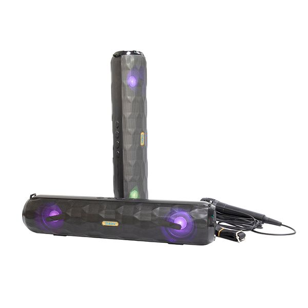 

wireless portable soundbar speakers sound box+shoulder strap led light ktv mode bass outdoor subwoofer loudspeaker