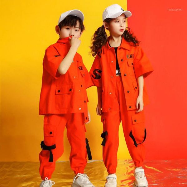 

clothing sets baby girl boy summer clothes cotton 4 6 8 10 12 14 16 years hip hop hoodie dance costumes kids jazz girls boutique suit1, White
