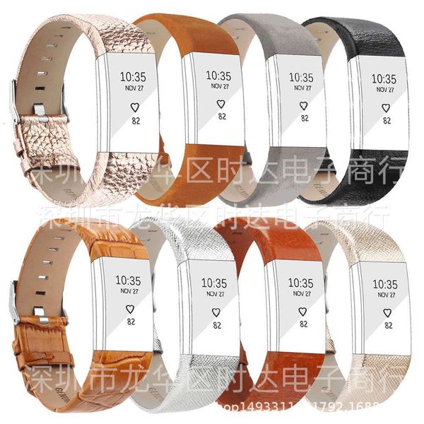 

suitable for smart heart rate bracelet to replace watch fitbit charge2 leather strapjk