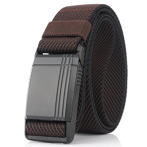 

waist support elastic belt men slide metal magnetic buckle adjustable male trousers belts combat tactical, Black;gray