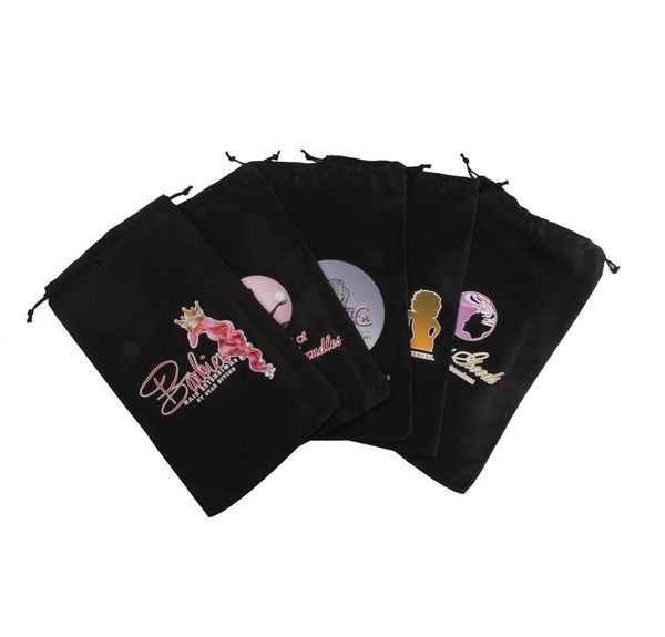 

custom one color ,virgin human hair extensions bundle packaging satin silk bags, black bags, customized h jlltgt bdedome