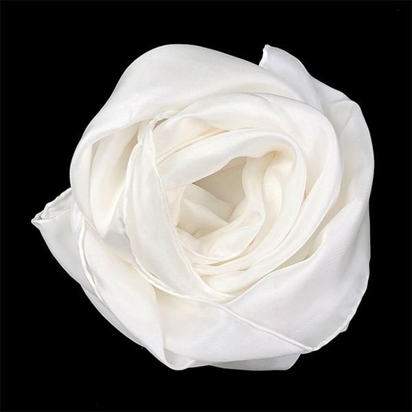 

100% pure silk plain white 8mm habotai hand rolled lady long silk scarf for painting and dyeing 201218, Blue;gray