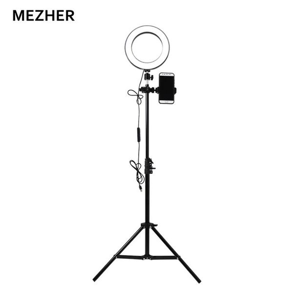 

mezher new 16cm self-timer ring light adjustable led lamp for making-up video studio p/camera /youtube ring light