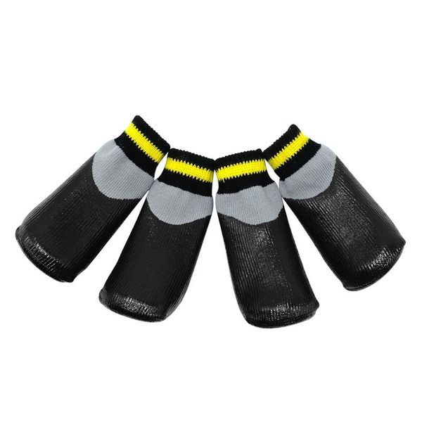 4 unids/set exterior impermeable antideslizante antimanchas perro gato calcetines botines zapatos con suela de goma Pet Paw Protector para L pequeño L jllUuF