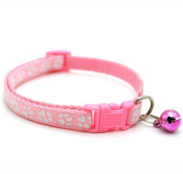 

12styles dog puppy cat collar breakaway adjustable cats collars with bell bling paw charms pet decoration su jllnna jjxh