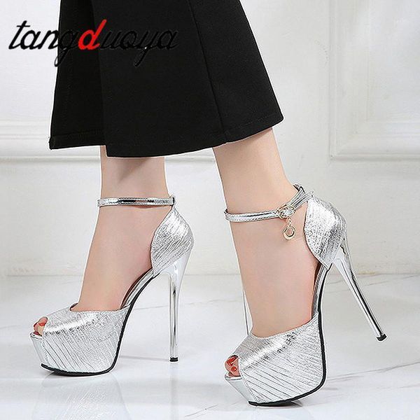 

dress shoes platform high heels peep toe pumps women heel ankle strap woman stiletto chaussure talon femme 20211, Black