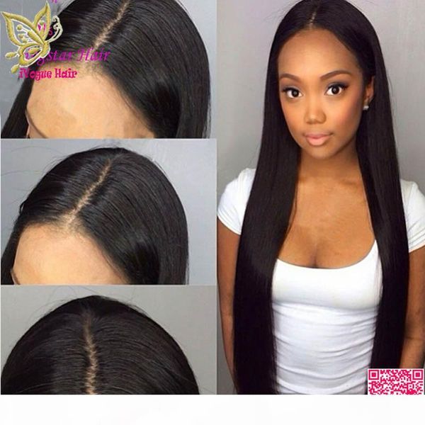 

brazilian silky straight silk base human hair lace front wigs long straight 4"x4" silk full lace human hair wigs, Black;brown