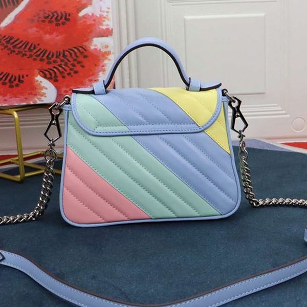 

luxurys designers crossbody bags lady bag shoulder zig zag macaroon color pu versatile chains interior compartment luxurys designers bags