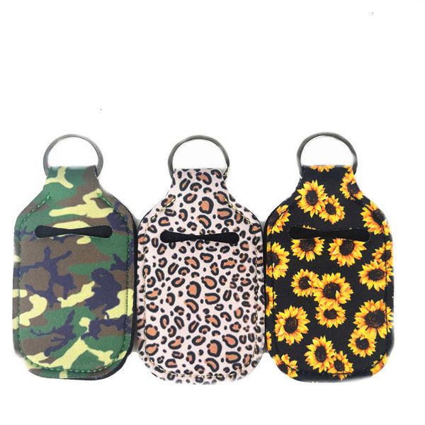 

colors key rings soap 18 neoprene hand sanitizer bottle holder keychain 10*6cm wb18384084
