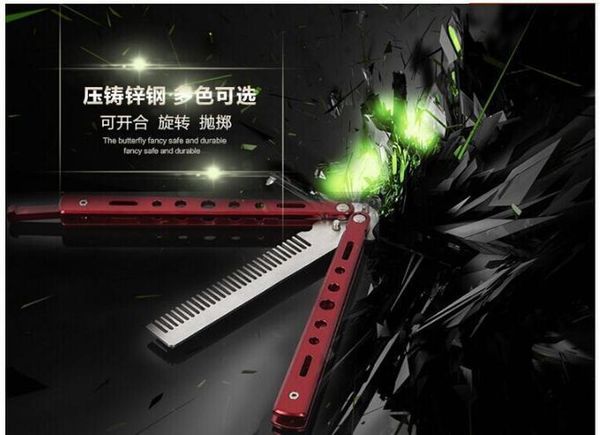 

new arrive delicate pro salon stainless steel folding training butterfly practice style knife jllbxw rimmer, Silver