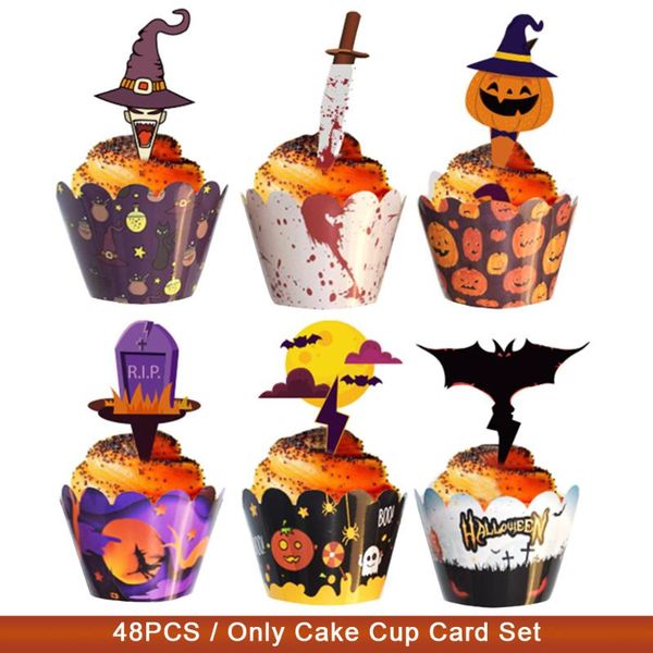 

other festive & party supplies 8pcs cake decoration home kitchen christmas holiday easy apply cup card set diy multi style cupcake er