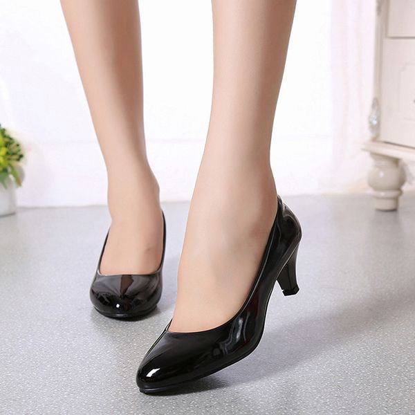 

female pumps nude shallow mouth women shoes fashion office work wedding party shoes ladies low heel shoes woman autumn t200525, Black