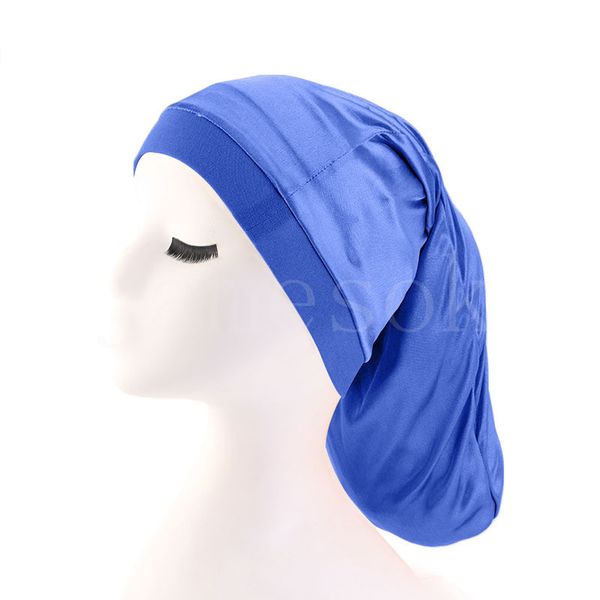 Gorro dreadlock borda larga cauda longa força elástica trança chapéu novo padrão terylene amarelo colorido cachecol venda quente 6 estilo db345