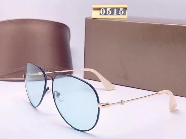 

2020 new luxur classic pilot sunglasses designer brand fashion mens womens sun glasses eyewear metal glass lenses with box xjxfj, White;black