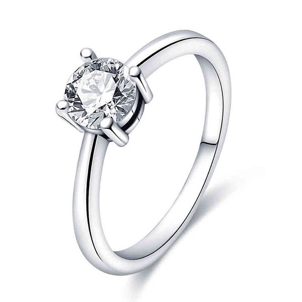 

2022 new sparkling solitaire rings valentine's day gifts korean fashion glamour women's aesthetic ring jewelry, Silver
