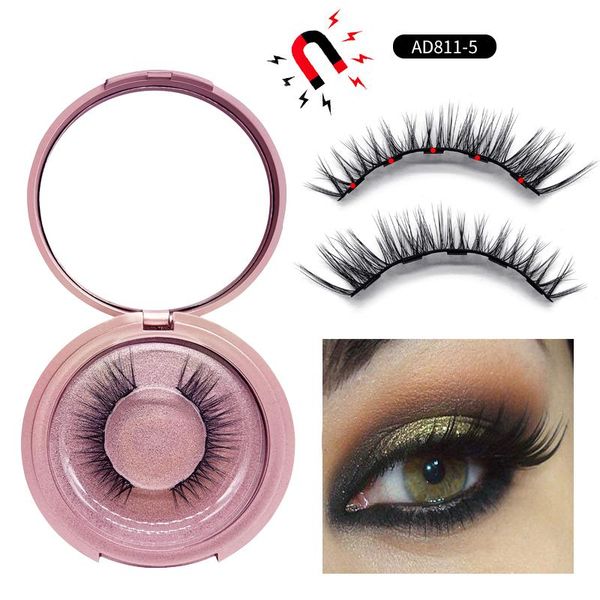

false eyelashes 3d magnetic and eyeliner set natural long in bulk wholesale 2pairs magnetique tweezer kit waterproof