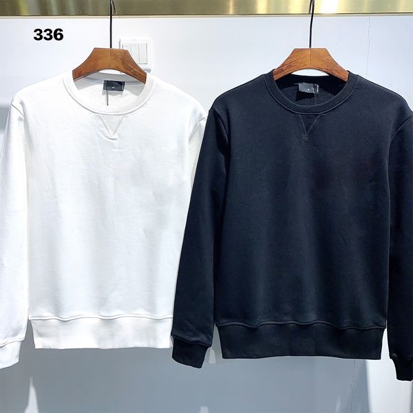 

sweatshirt men street dance skateboard cotton classic embroidery round neck plus velvet fashion hip hop pullover new stylev50paww, Black