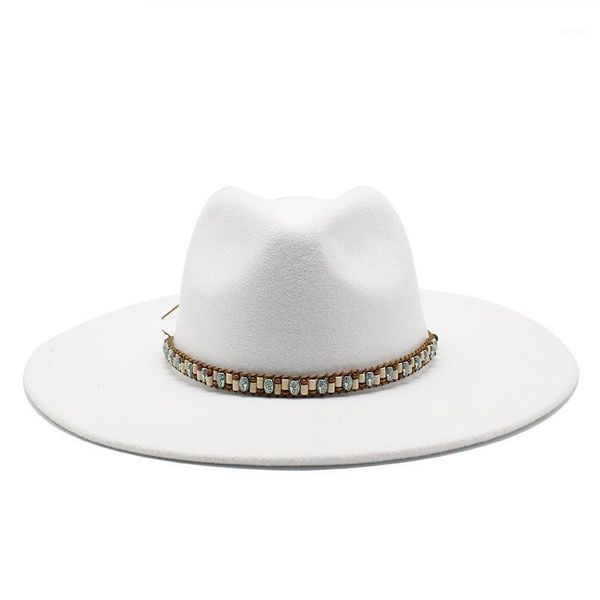 

women's winter wool fedoras felt outback hat casual hat wide brim with belt hats sombrero mujer fedora women chapeu1, Blue;gray