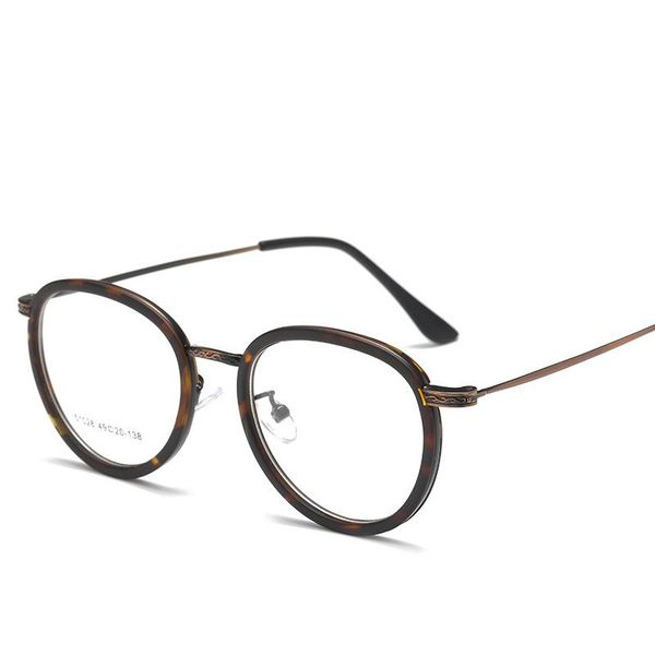 

fashion sunglasses frames tr90 glasses frame men women vintage round eye man optical myopia eyeglasses clear eyewear spectacles oculos, Black