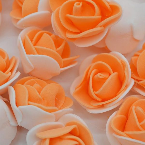 

50pcs lot artificial flowers pe foam roses flower head wedding home decoration for scrapbooking gift box diy garland bbyzaj