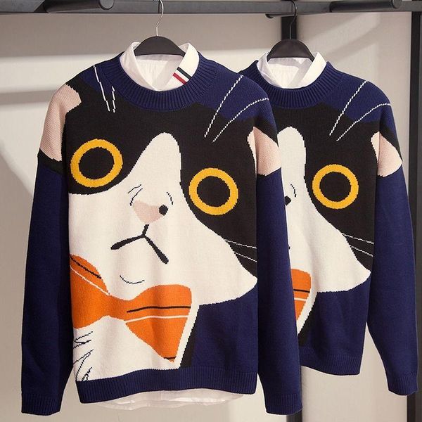 

sweater men's t-shirt autumn and winter couple's wear for men, White;black