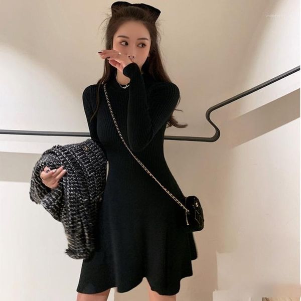 

2020women autumn sweatshirt dress stylish winter plush fleece dress o neck long sleeve solid long pullover1, Black;gray